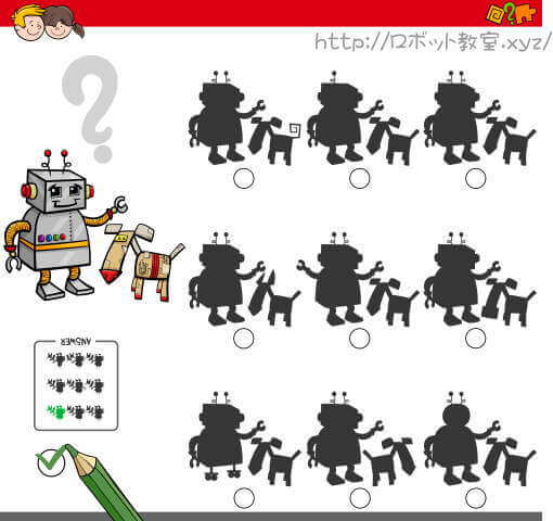 子供が好きなロボットのパズルゲーム